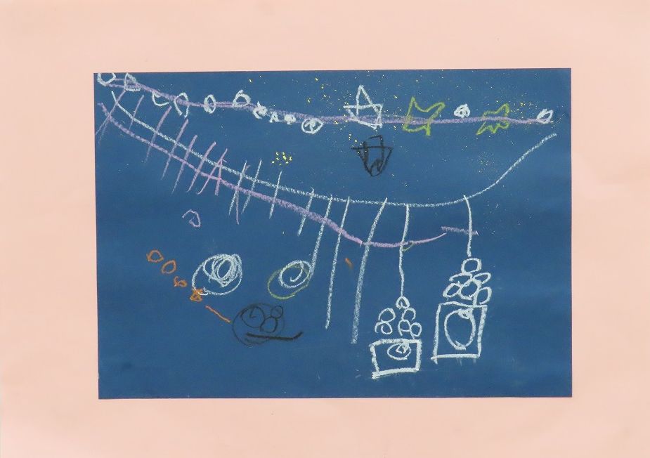 『ほしぞらをみながら おだんごをたべよう』